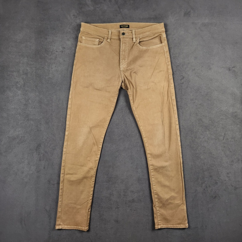 Flint and Tinder 365 Pant Mens 33 Brown Slim Tapered‎ Stretch Twill Made in USA